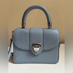 Lauren Ralph Lauren Dawson Pebbled Leather Crossbody Satchel Handbag Purse